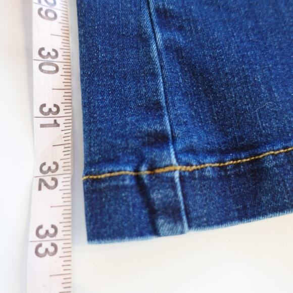 Spanx Jeans Womens XS Blue Dark Wash Bootcut Pull On Stretch Shaping Denim - Picture 6 of 8